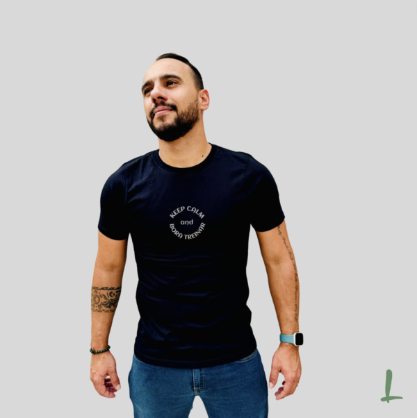 Camiseta Premium Letters - Keep Calm and Bora Treinar