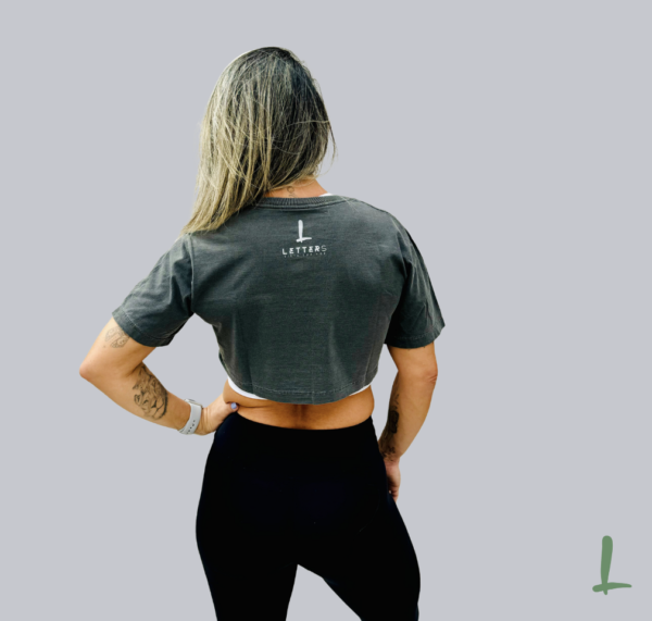 Cropped Curto Estonado Letters - Se faz sentir, faz sentido - Image 3