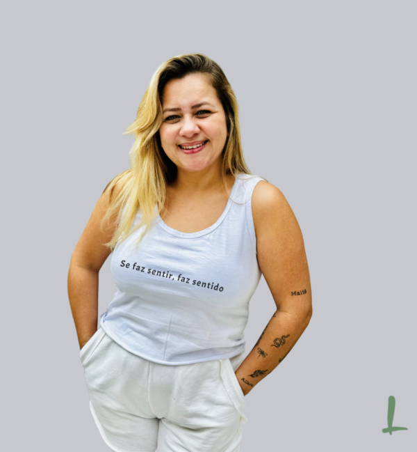 Cropped Regata Estonado Letters - Se faz sentir, faz sentido