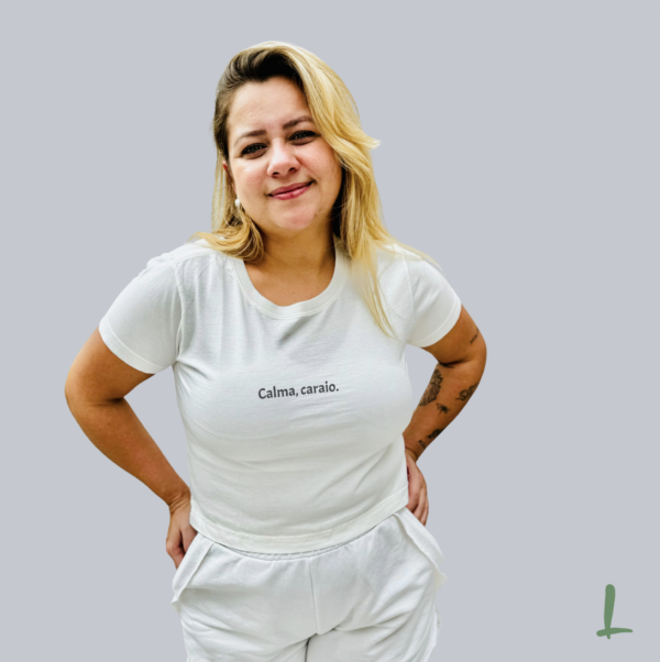 Cropped Estonado Letters - Calma, Caraio