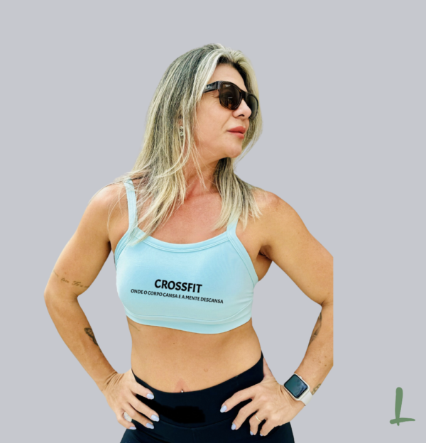 Top Alça Letters - Crossfit Onde o corpo cansa e a mente descansa.