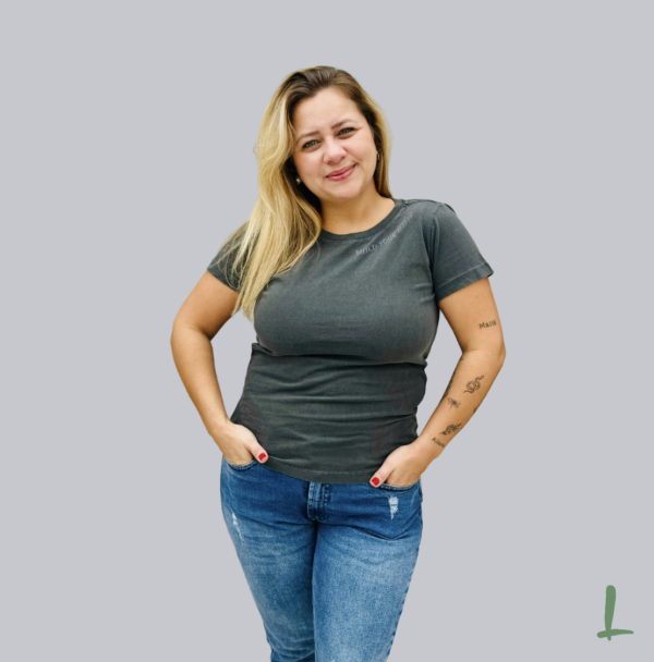 T-Shirt Estonada Letters - Build your happy - Image 5