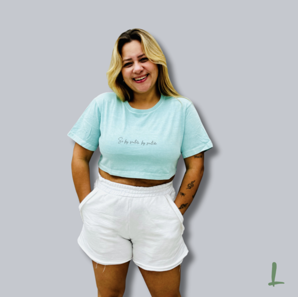 Cropped Curto Estonado Letters - Se faz sentir, faz sentido