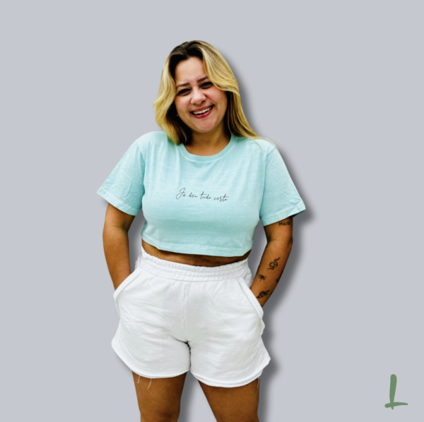 Cropped Curto Estonado Letters - Já deu tudo certo - Image 3