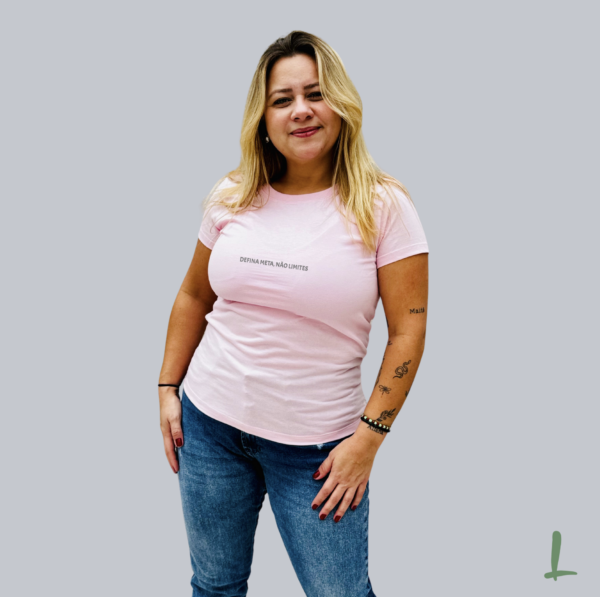 T-Shirt Premium Letters - Defina Metas, Não Limites - Image 3